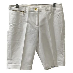 Jones New York Signature Womens White Bermuda Shorts Stretch Size 4